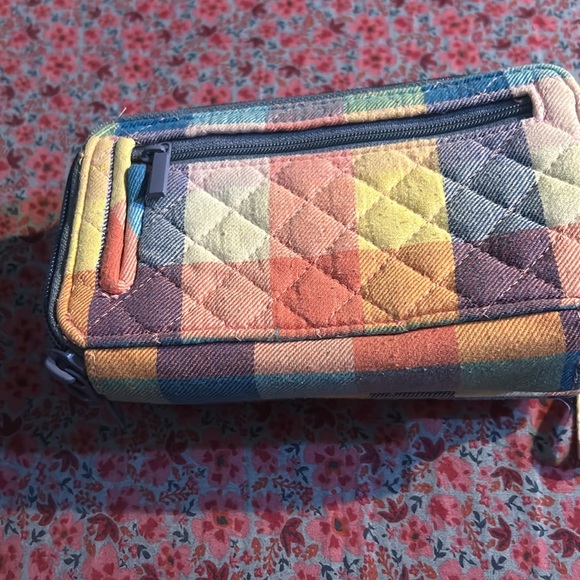 Vera Bradley Tropics Plaid Bundle Lanyard Zip ID All In One Crossbody - Picture 7 of 13